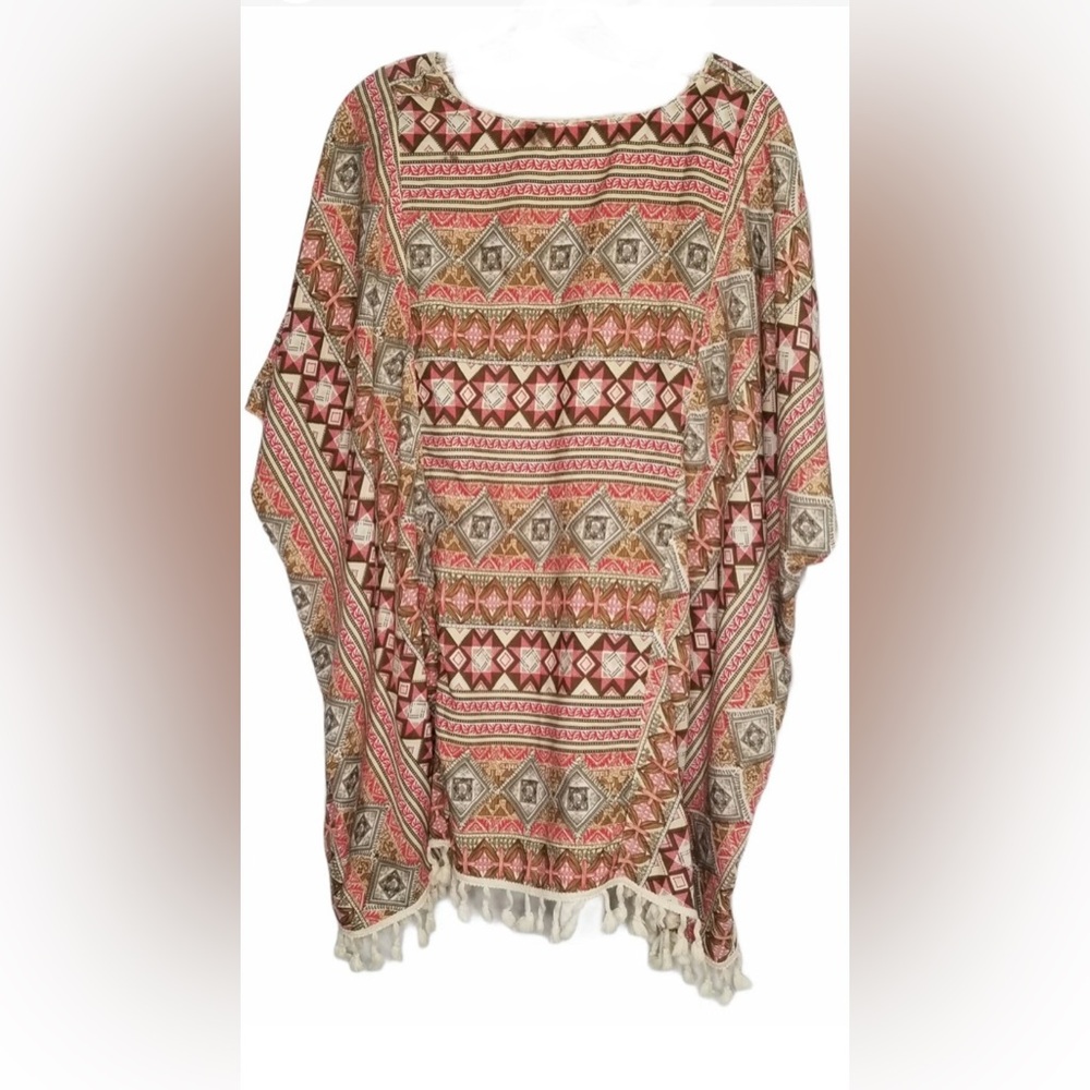Kori Multicolor Geometric Tunic Top